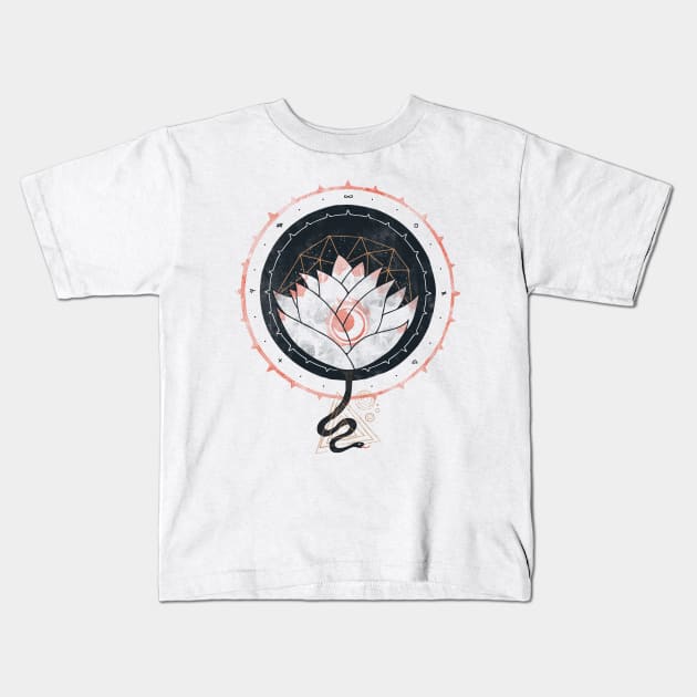 Lotus Kids T-Shirt by againstbound